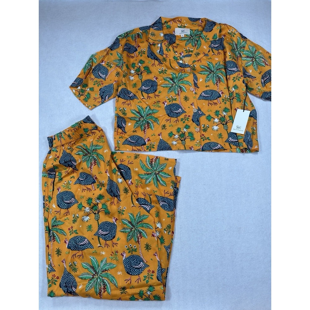 Printfresh Pajama Set Size XS Guinea Hen Pajama Top & Crop Pants NWT - Picture 2 of 16